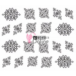 Stickere cu Apa pentru unghii cod B045 Negre